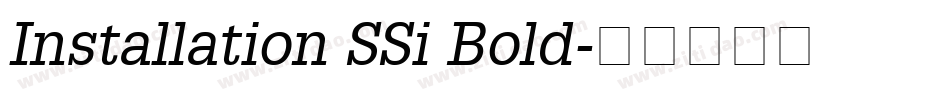 Installation SSi Bold字体转换